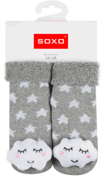 SOXO,skarpety niemowlęce chmurka, rozm. EUR 16-18,przód