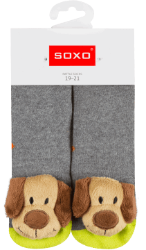 SOXO,skarpety niemowlęce piesek, rozm. EUR 19-21,przód