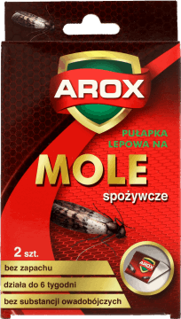 AROX,pułapka lepowa na mole spożywcze,przód