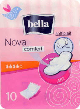 BELLA,podpaski higieniczne ze skrzydełkami,przód