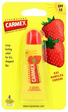 CARMEX,balsam do ust truskawkowy,przód
