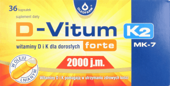 D-VITUM,suplement diety, witamina D i K dla dorosłych,przód