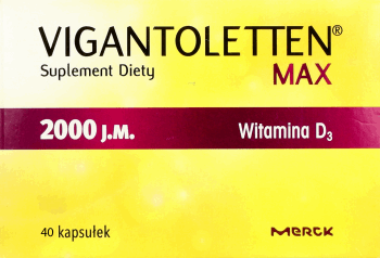 VIGANTOLETTEN,suplement diety, witamina D3 2000 j.m,przód