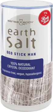 SENSE & BODY EARTH SALT,dezodorant na bazie ałunu hipoalergiczny, bezzapachowy, dla mężczyzn,przód