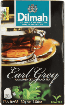 DILMAH,herbata czarna z aromatem bergamoty Earl Grey,przód