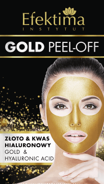 EFEKTIMA,maseczka do twarzy peel-off, Złoto i Kwas Hialuronowy,przód