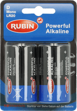 RUBIN,baterie alkaliczne 1,5V D Mono LR20,przód