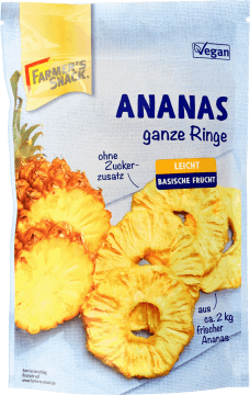 FARMER'S SNACK,ananas suszony krążki,przód