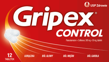 GRIPEX,tabletki przeciwbólowe,przód