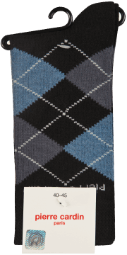 PIERRE CARDIN,skarpetki męskie, wzór romby, roz. EUR 40-45,przód