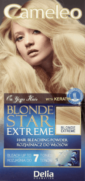 DELIA CAMELEO,rozjaśniacz do włosów Blond Star Extreme,przód