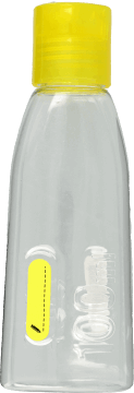 INTERVION,butelka typu press cap na kosmetyki do bagażu podręcznego, poj. 100 ml,przód