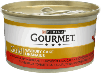PURINA GOURMET,karma pełnoporcjowa, mokra dla dorosłych kotów z wołowiną i pomidorami,przód