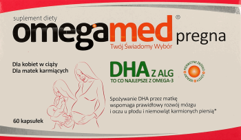 OMEGAMED,preparat do postępowania dietetycznego dla kobiet w ciąży i matek karmiących,przód