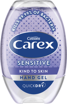 CAREX,antybakteryjny żel do rąk Sensitive,przód