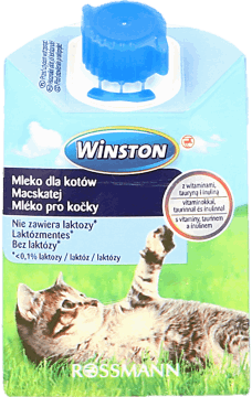 WINSTON,mleko dla kotów z witaminami, tauryną i inuliną,przód