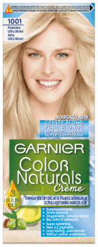 GARNIER COLOR NATURALS CREME,farba do włosów trwała nr 1001 Popielaty Ultra Blond,przód
