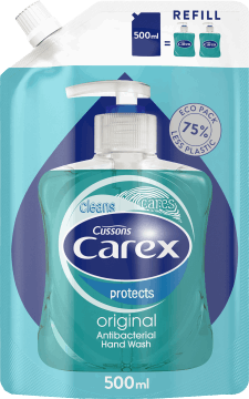 CAREX,mydło w płynie, zapas Pure Blue,przód