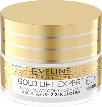 EVELINE COSMETICS,krem-serum do twarzy luksusowy, odmładzający, z 24K złotem, 60+, dzień/noc,kompozycja-1