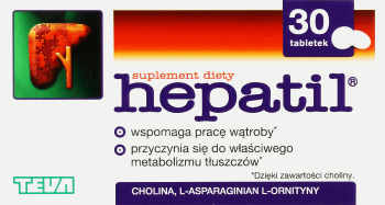 HEPATIL,suplement diety wspomagający prawidłową pracę wątroby,przód