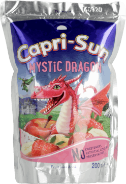 CAPRI-SUN,napój wieloowocowy zawierający 10% soku, Mystic Dragon,przód