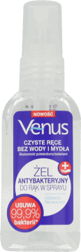 VENUS,żel do rąk antybakteryjny, w spray'u,przód