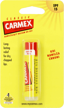 CARMEX,nawilżający balsam do ust, SPF 15,przód