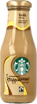 STARBUCKS,mleczny napój kawowy o smaku waniliowym,przód