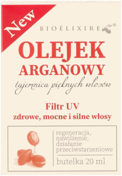 BIOELIXIRE,olejek do włosów regeneracja,przód