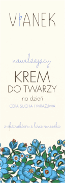 VIANEK,krem do twarzy nawilżający, cera sucha i wrażliwa, na dzień,przód