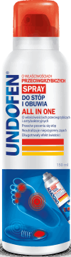 UNDOFEN,spray do stóp i obuwia antygrzybiczny, All in One,przód