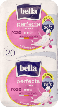BELLA,podpaski higieniczne ze skrzydełkami, ultracienkie,przód