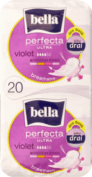 BELLA,podpaski higieniczne ze skrzydełkami, ultracienkie,przód
