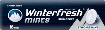 WRIGLEY'S WINTERFRESH,cukierki do ssania o smaku miętowym, bez cukru,przód