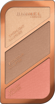 RIMMEL,paletka do konturowania nr 002 Coral Glow,kompozycja-1