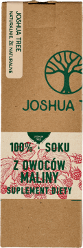 JOSHUA TREE,sok z owoców maliny, suplement diety,przód