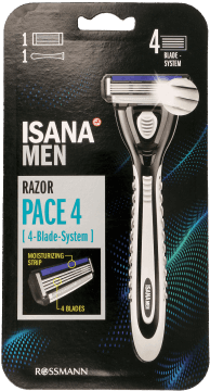 ISANA MEN,maszynka do golenia 4-ostrzowa, dla mężczyzn,przód