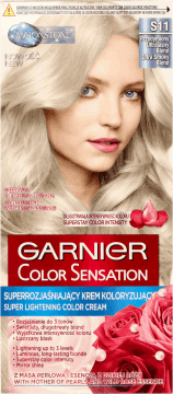 GARNIER COLOR SENSATION,super rozjaśniający krem koloryzujący S11 Przydymiony Ultra Jasny Blond,przód