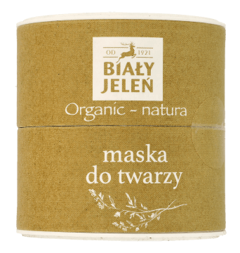 BIAŁY JELEŃ,maska do twarzy odżywiająca, nawilżająca,przód