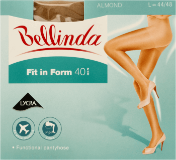 BELLINDA,rajstopy, 40 DEN, Almond, rozm. L,przód