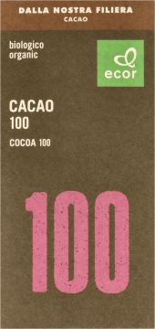 ECOR,czekolada gorzka 100% BIO,przód