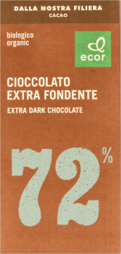 ECOR,czekolada gorzka 72% BIO,przód