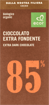 ECOR,czekolada gorzka 85% BIO,przód