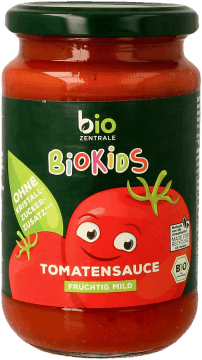BIO ZENTRALE,sos pomidorowy dla dzieci, wegański bezglutenowy,przód
