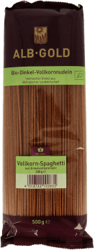 ALBGOLD,makaron orkiszowy razowy spaghetti,przód