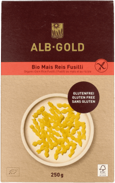 ALBGOLD,makaron kukurydziano-ryżowy świderki bezglutenowy,przód
