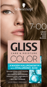 SCHWARZKOPF GLISS COLOR,farba do włosów trwała, nr 7-00 Ciemny Blond,przód