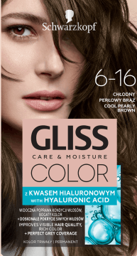 SCHWARZKOPF GLISS COLOR,farba do włosów trwała, nr 6-16 Chłodny Perłowy Brąz,przód