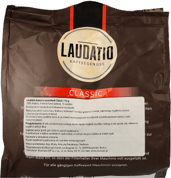 LAUDATIO,kawa w saszetkach Classic,tył