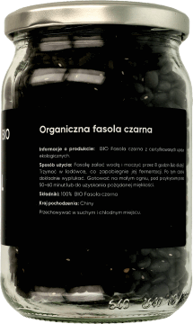 EKOGRAM,organiczna fasola czarna,tył